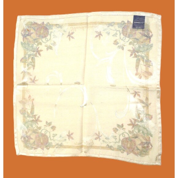 4 Croft & Barrow Cloth Thanksgiving Napkins, Harvest Celebrate Autumn Pumpkin - Picture 6 of 8